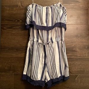 Striped Romper (Strapless)